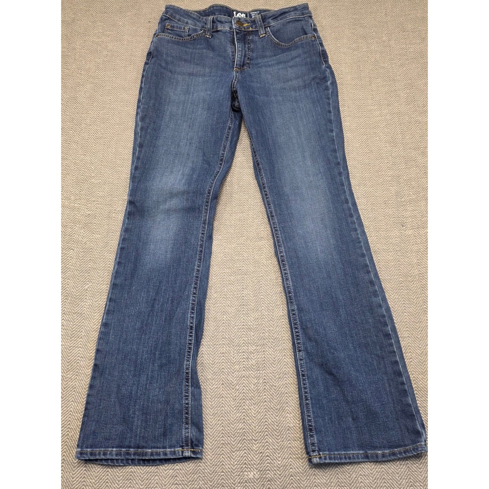 Lee Regular Fit Bootcut Mid Rise Jeans Blue Medium Wash 6M 101CMVEW9